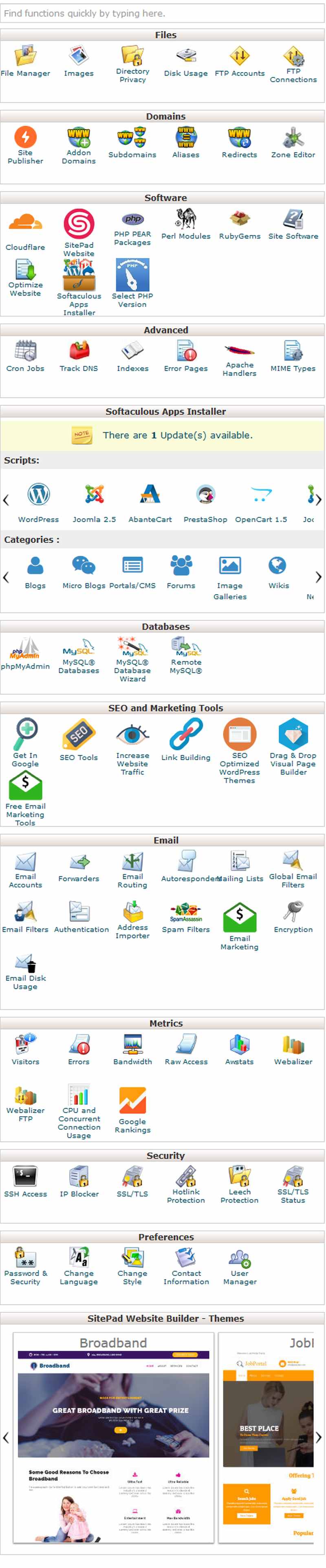 GreenGeeks.com Cpanel webshot